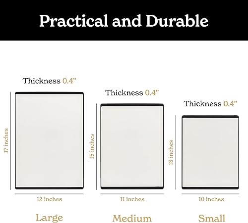 Miniatura 2 de SMIRLY Juego de tablas de cortar de plástico, tablas de cortar aptas para lavavajillas para cocina, tabla de cortar apta para lavavajillas, juego de