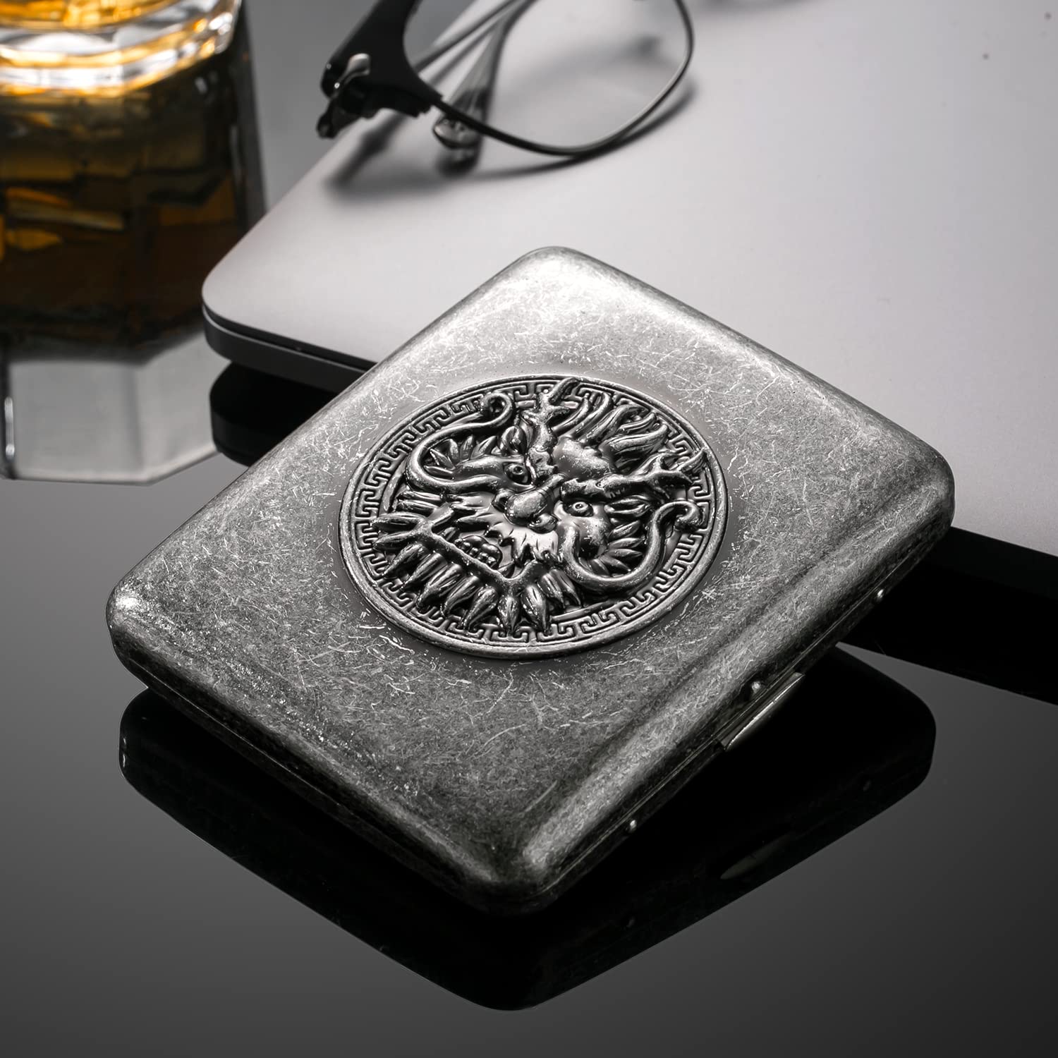 Portasigarette Dorato Portasigarette In Metallo Dorato - Per 20 Sigarette, Acciaio Inox, Elegante E Portatile Portasigarette Acciaio Inox Per 20 Sigarette
