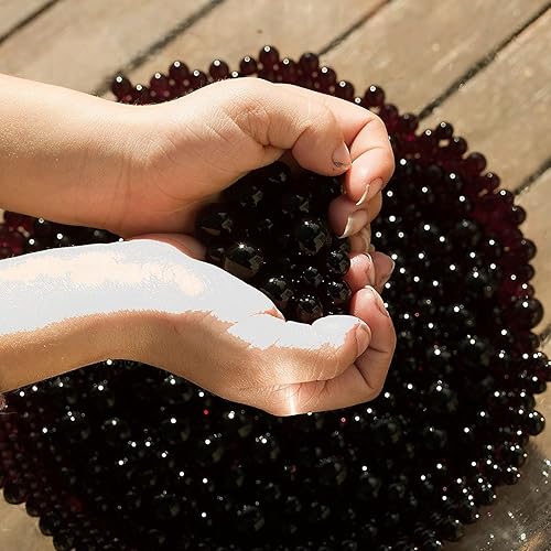 Miniatura 4 de 100,000 cuentas de gel de agua negra, cuentas de agua para jarrones, bolas de gelatina de gel de relleno de jarrón, rellenos de jarrón para perlas