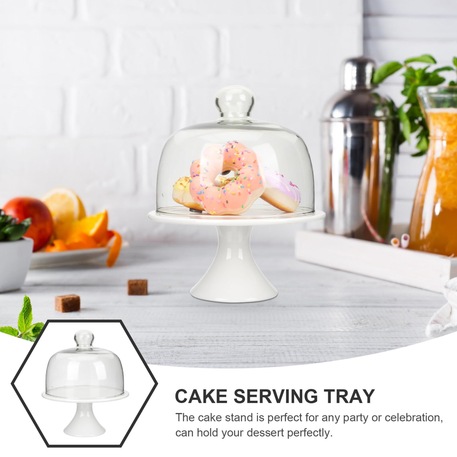 Moule à gâteau, Plateau de Service de fête, Support à pâtisserie avec Couvercle, Plateau à Tarte, Couvercle Rond, Plateau de Service, Support à gâteau avec Couvercle, Assiette à pâtisserie