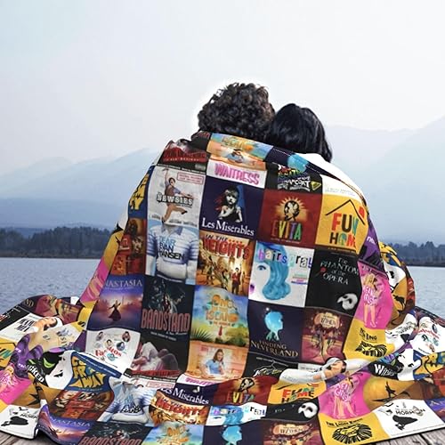 Miniatura 5 de Broadway'S Must Sees - Manta de franela de 80 x 60 pulgadas, ligera y acogedora para cama suave, sofá, silla, sofá, cama de oficina, adecuada para