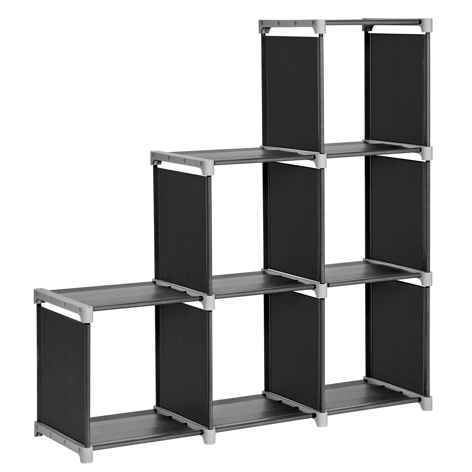 SONGMICS 6Cube Bookcase, DIY Cube Storage Rack, Staircase Organiser in