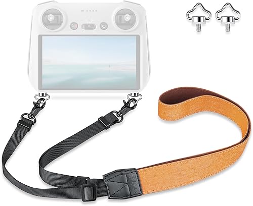 Lykus Cordón, correa para el cuello, correa para DJI RC/RC 2/RC Pro/RC Plus, correa naranja, tornillos en forma de corona, compatible con DJI Mini 4