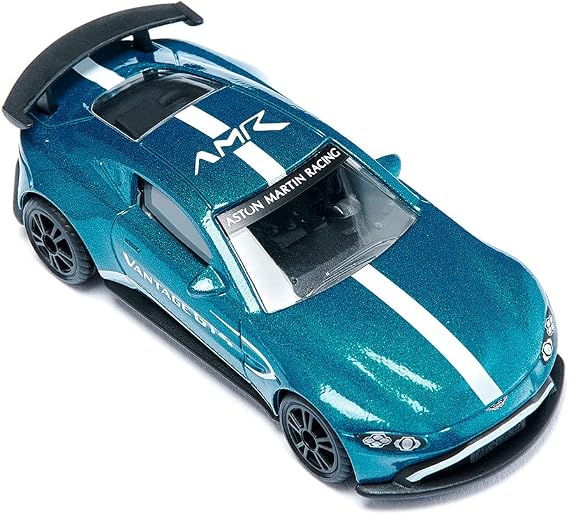Siku Aston Martin Vantage GT4 1577 | Diecast Metal & Plastic Toy Vehicle Replica | Metallic Paint, Huge Rear Wing, Rubberized Tread, Detailed Design and Interior | Collectible Blister Series