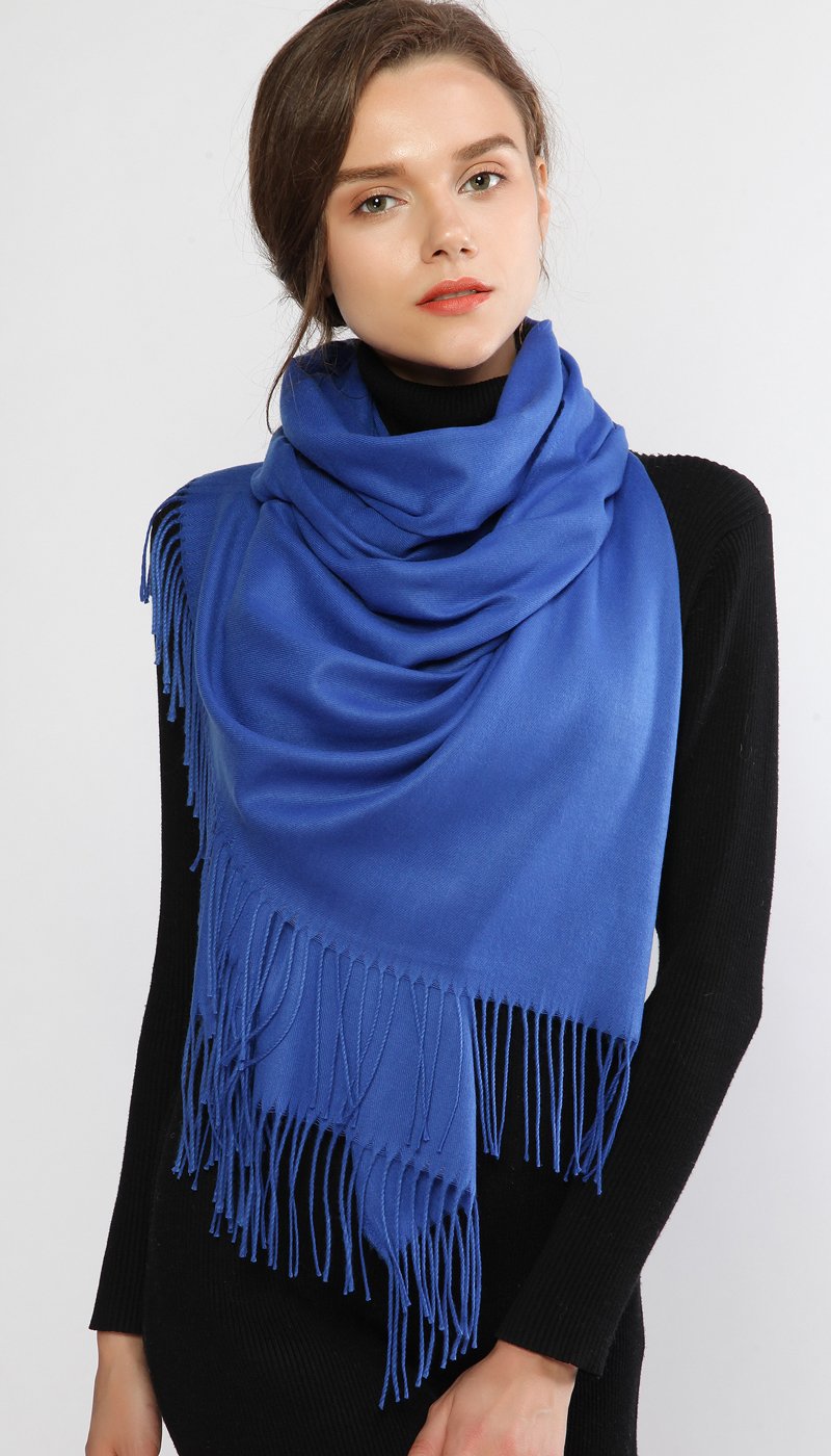 RIIQIICHY Sciarpa Scialle Donna Stola Invernale Pashmina Elegante Cerimonia Con Frange