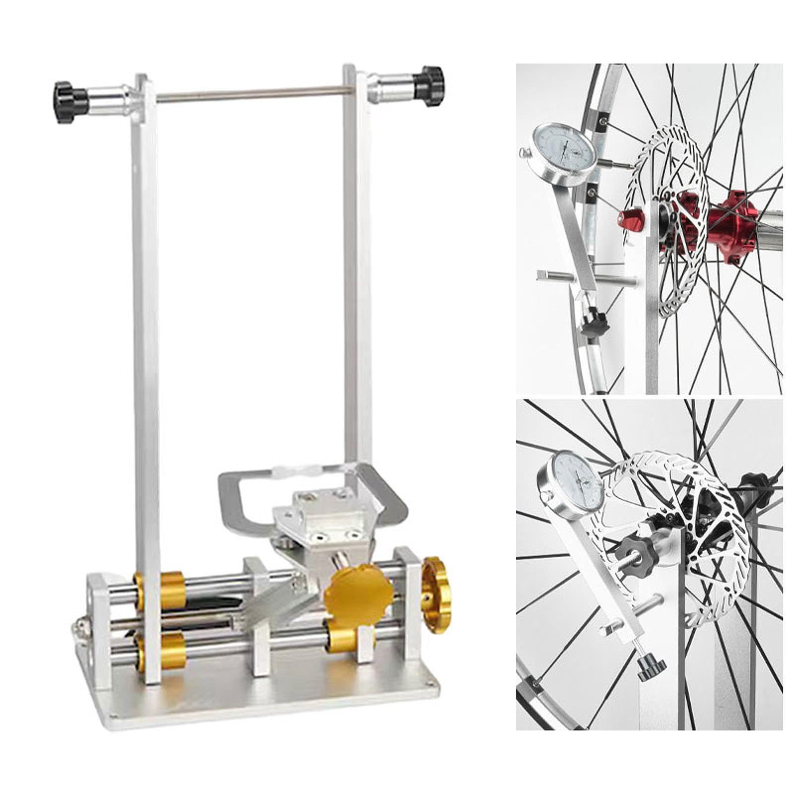 Vaveren Bike Wheel Truing Stand Repairing Bracket Easy to Use Sturdy Wheel Maintenance Rack Bike Wheel Repair Rack for Home Road Bike