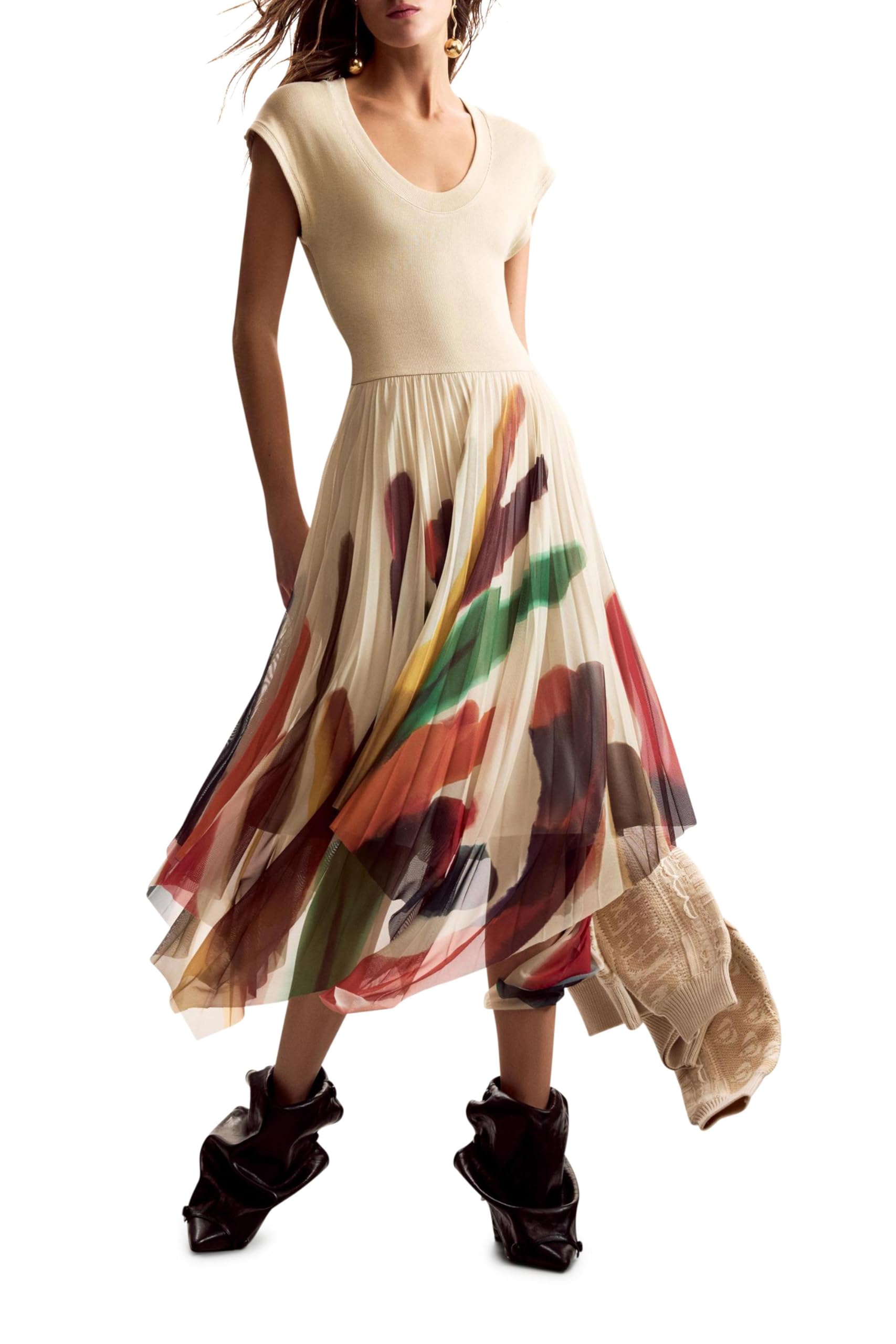 Desigual Donna Vestito Midi Poliestere 26SWVK39