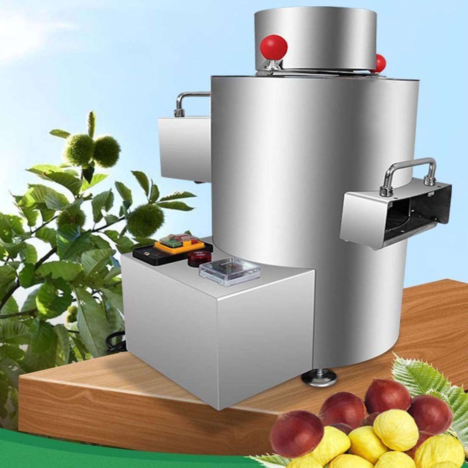 Máquina Peladora Castañas Eléctrica 40 Kg/H Descascaradora Automática Castañas Velocidad Ajustable,Máquina Comercial Hacer Muescas Castañas,Para Restaurantes,Puestos Móviles Y Mercados 12Vbatterytype