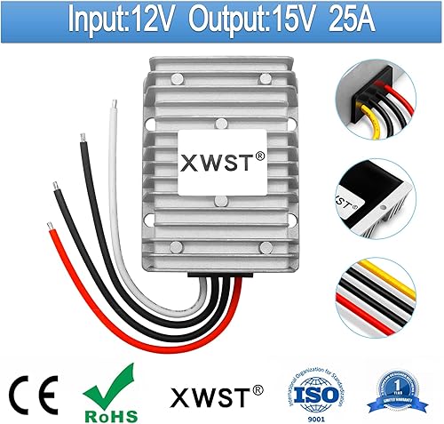 Vista 24 de Módulo elevador DC de 12 V a 19 V 28 A, convertidor de impulso 9V-13V a 19V, regulador de voltaje, adaptador de alimentación impermeable 532 W 19 V