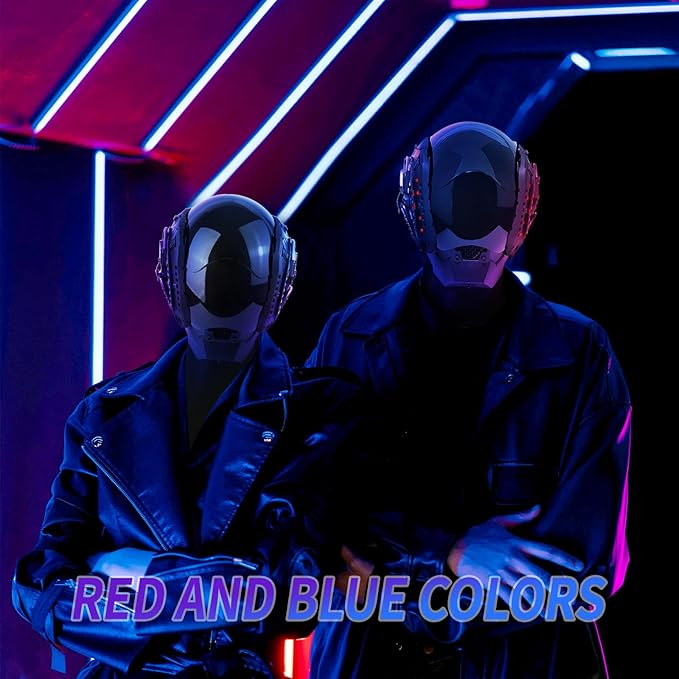 Máscara LED Futurista para Disfraz y Cosplay miniatura 6