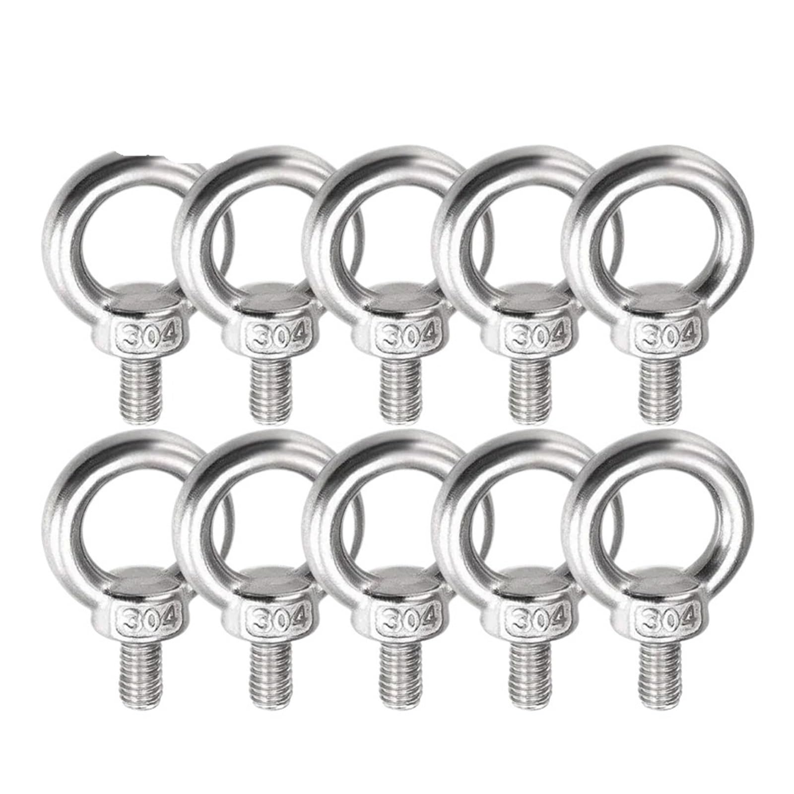 Cáncamos de alta resistencia M4 con tornillo de perno ojo para elevación y colgar cables 8