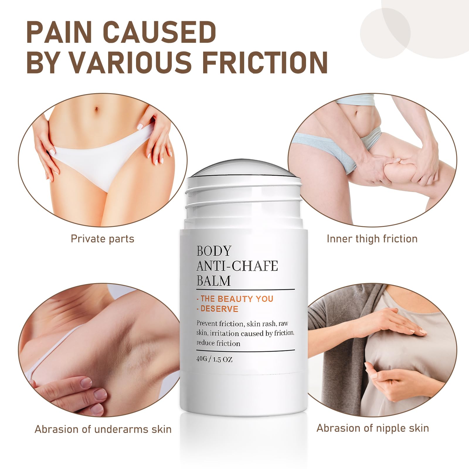 Anti Wundreib Stick,Anti Chafing Stick Erfrischend und Nicht Fettig Sticks Gegen Wundscheuern für Damen,Reibung und Hautreizungen Reduzieren,Geeignet für Oberschenkel Schultern Brust Füße