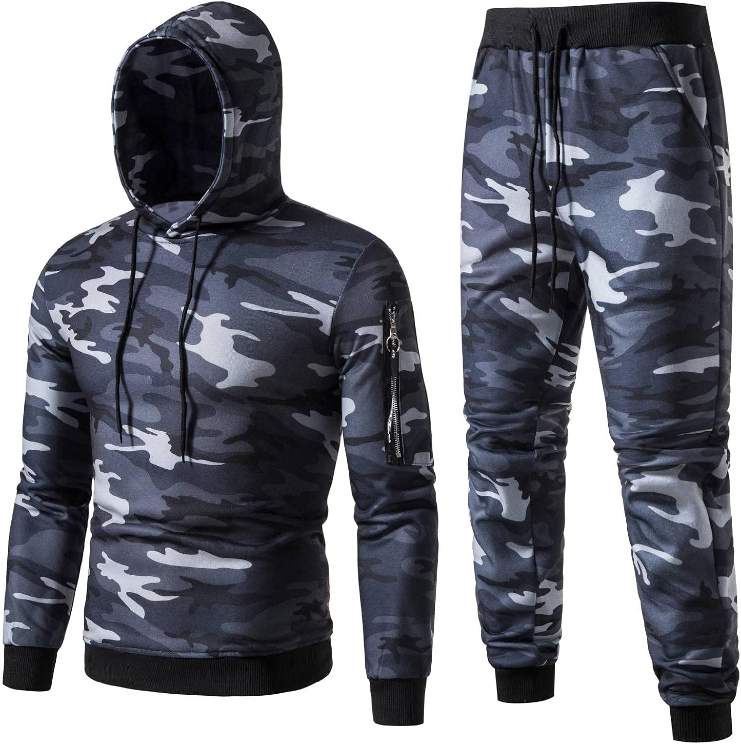 Hakjay Mens Sweatsuits Sets, Track Suits Men Set, Jogging Suits with Zipper Pockets