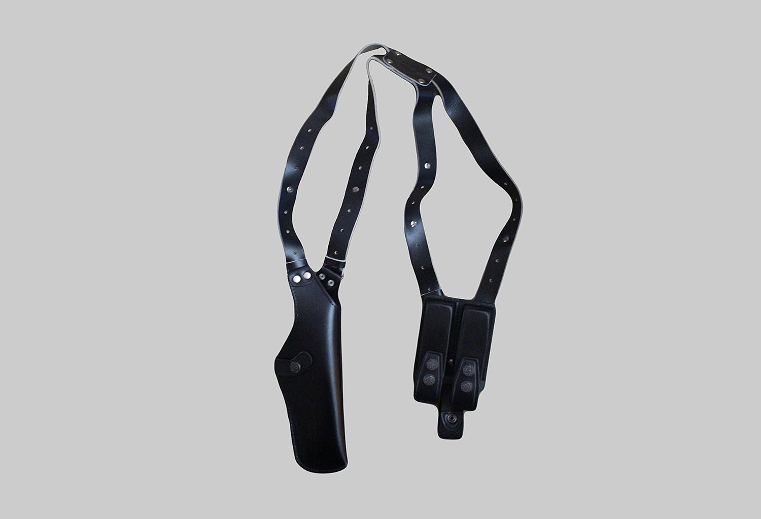 ALIS45303 Leather Vertical Shoulder Holster with Double Magazine Pouch Soft Fabric Interior Lining Colt 1911 up to 5" RH Handmade! Free Extension for Big Body Size! ALIS45303 Leather Vertical Shoulder Holster with Double Magazine Pouch Soft Fabric Interior Lining Colt 1911 up to 5" RH Handmade! Free Extension for Big Body Size!