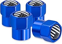 Vista 35 de 4 piezas de tapas de válvula de rueda con estilo de pico coloridas, válvula de rueda de aleación de aluminio, cubiertas universales de válvula