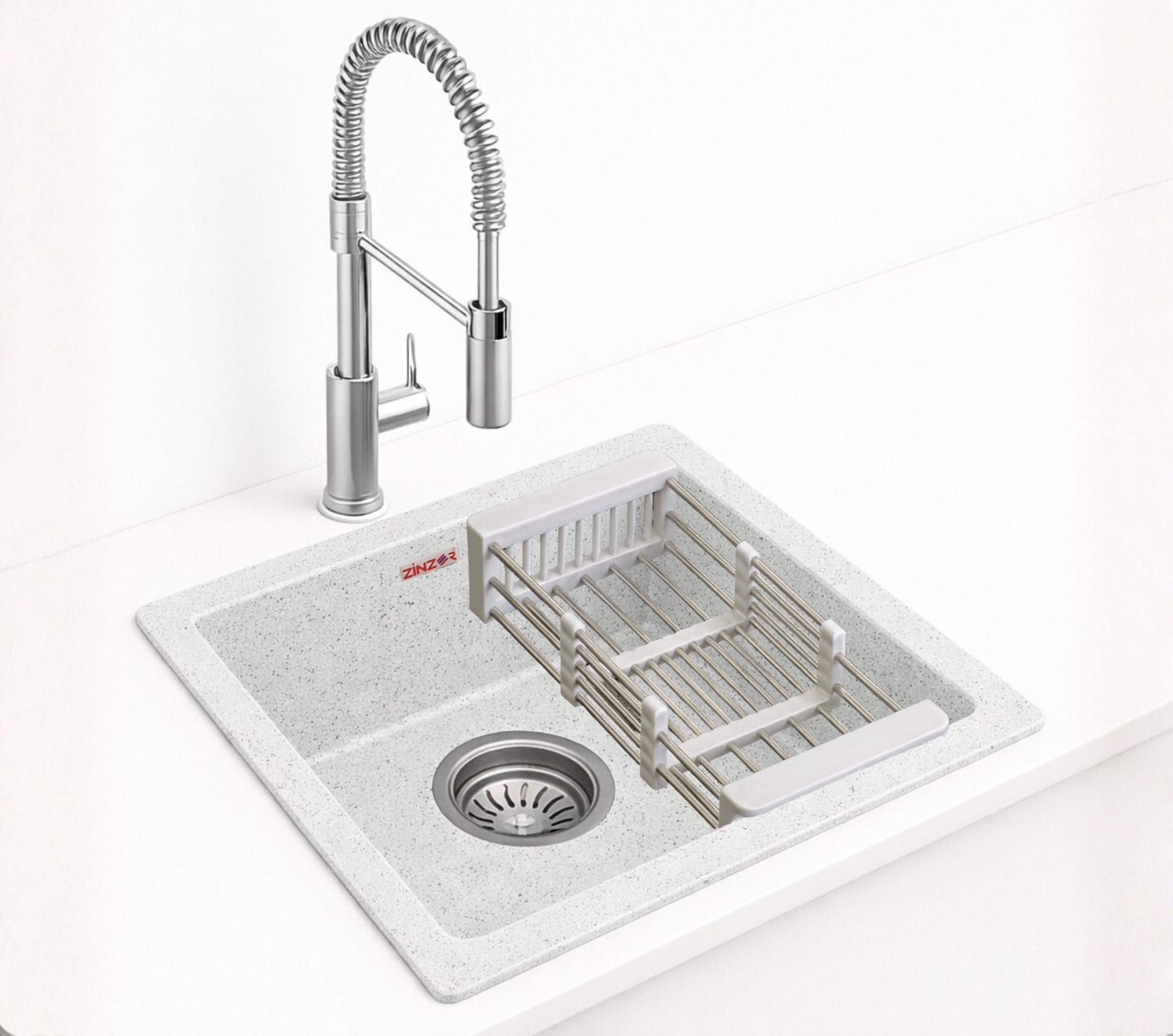 ZINZER Granite Quartz Sink - Graphite Grey -12