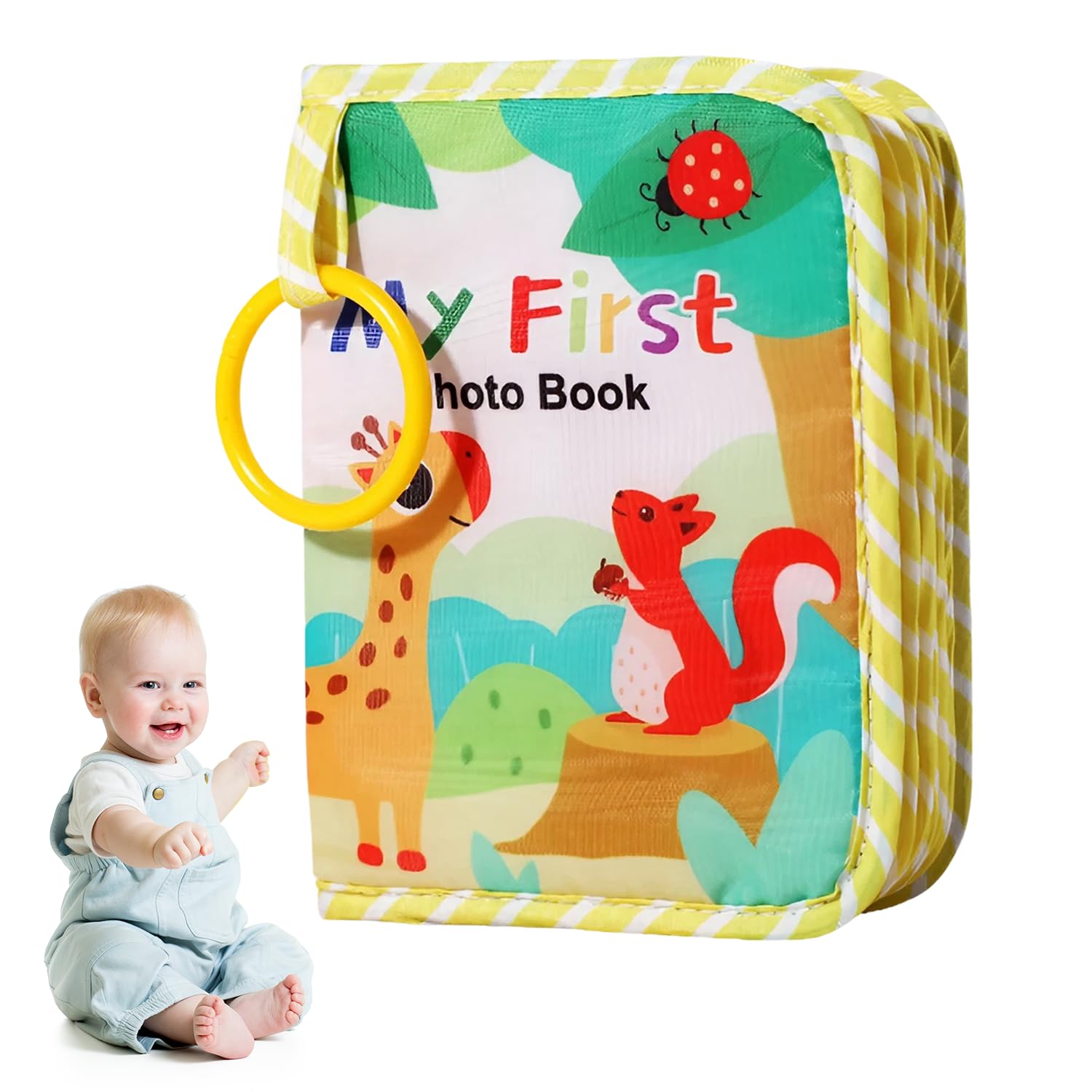 Baby Memory Book, Holds 17 6x4 Pictures, Personalised Baby Gifts, Baby's Photo Album