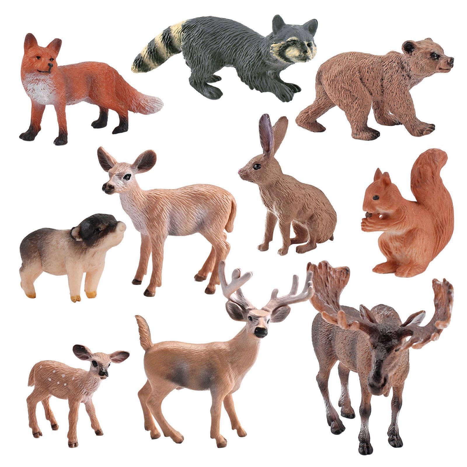 TWISAXC Multi Functional Lifelike Forest Animals Figurines Gifts Bringing Nature Indoors These Animal Figures Can Be Used To Add To Any Setting. Animals Model Animal Figurines