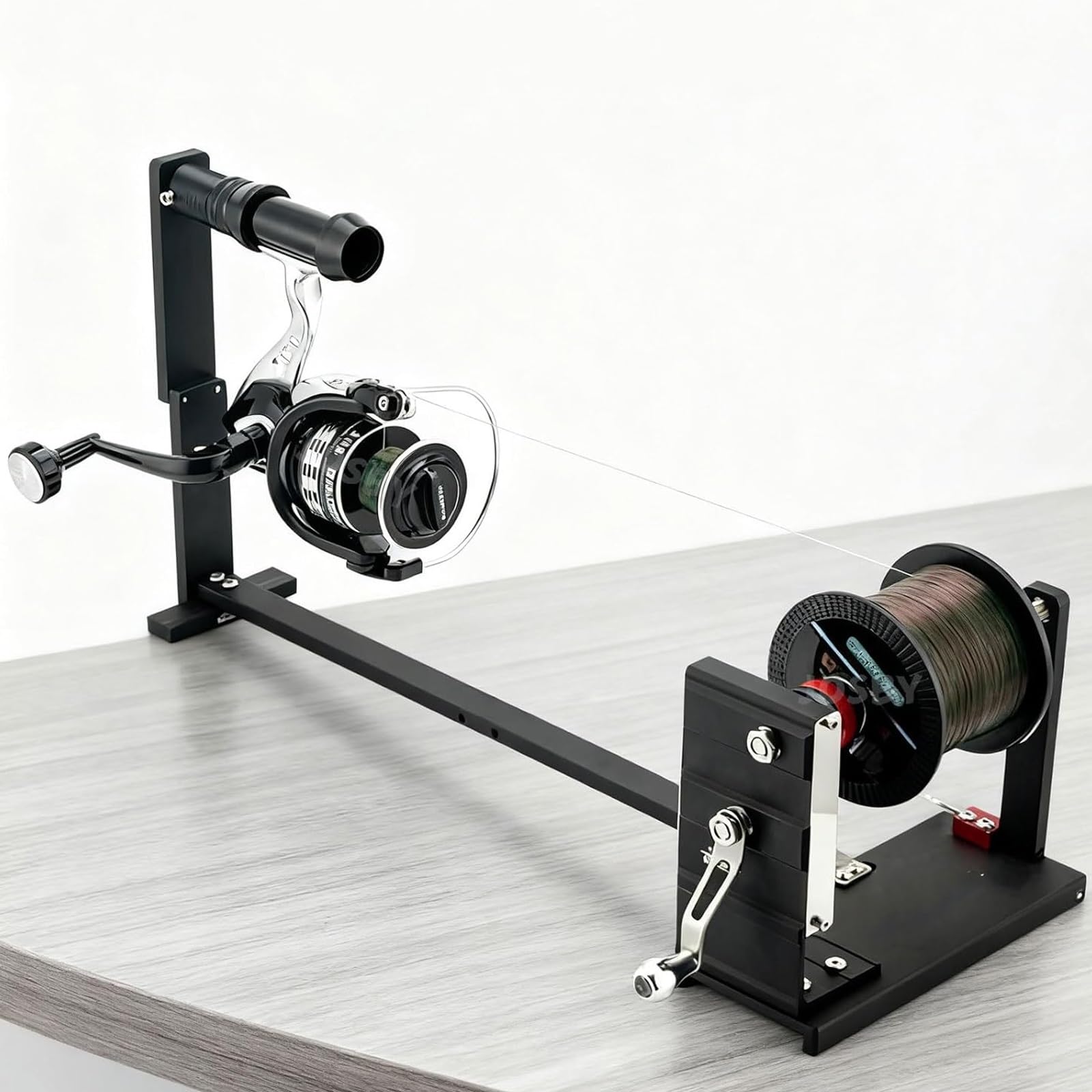 YXFAZPP Fishing Line Spooler Winder, Spincast Fishing Reel, Fishing Line Spooling Station with Screw 120mm, Accurate Unloading Adjustment for Spinnings