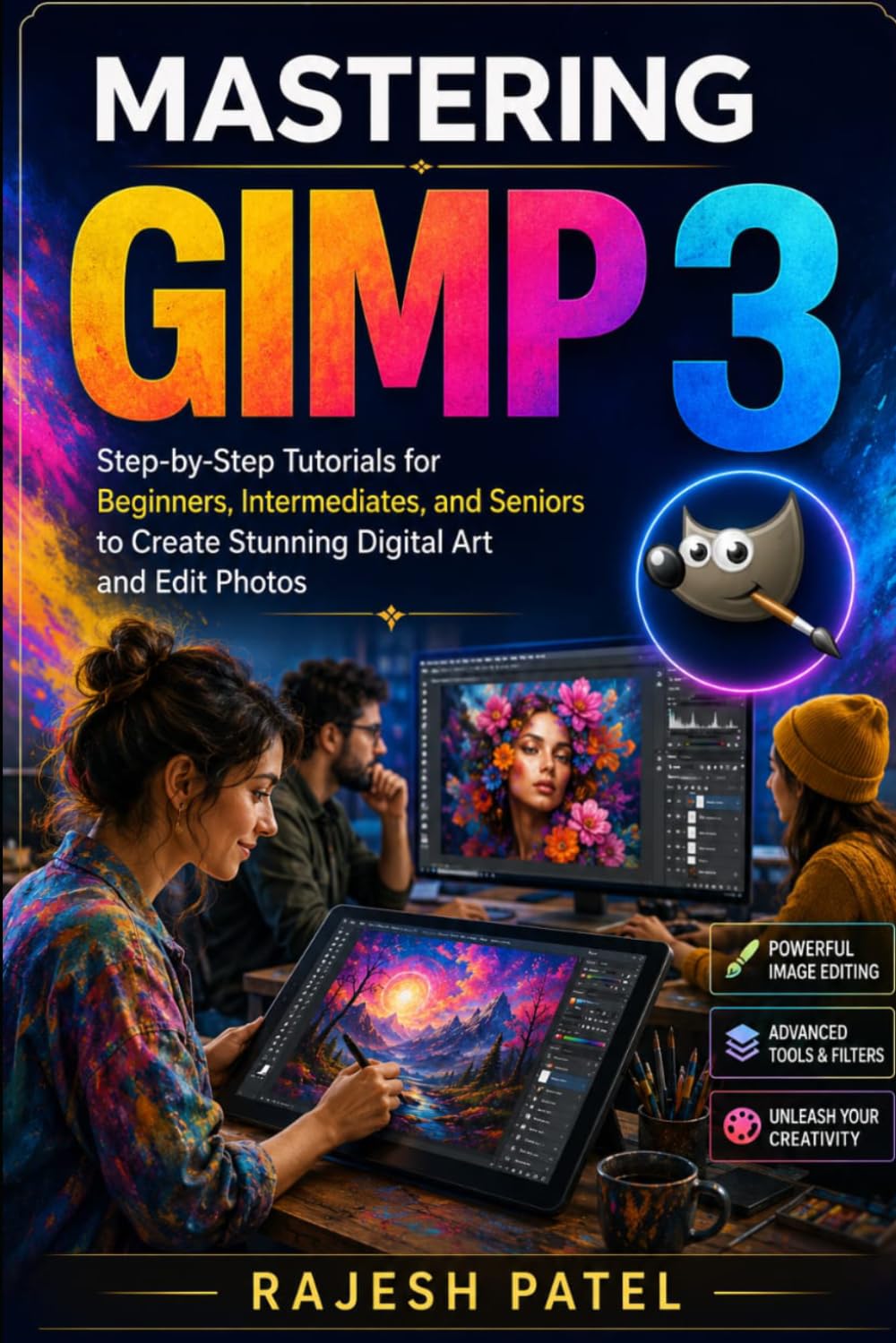 Mastering GIMP 3: Step-by-Step Tutorials for Beginners, Intermediates, and Seniors to Create Stunning Digital Art and Edit Photos