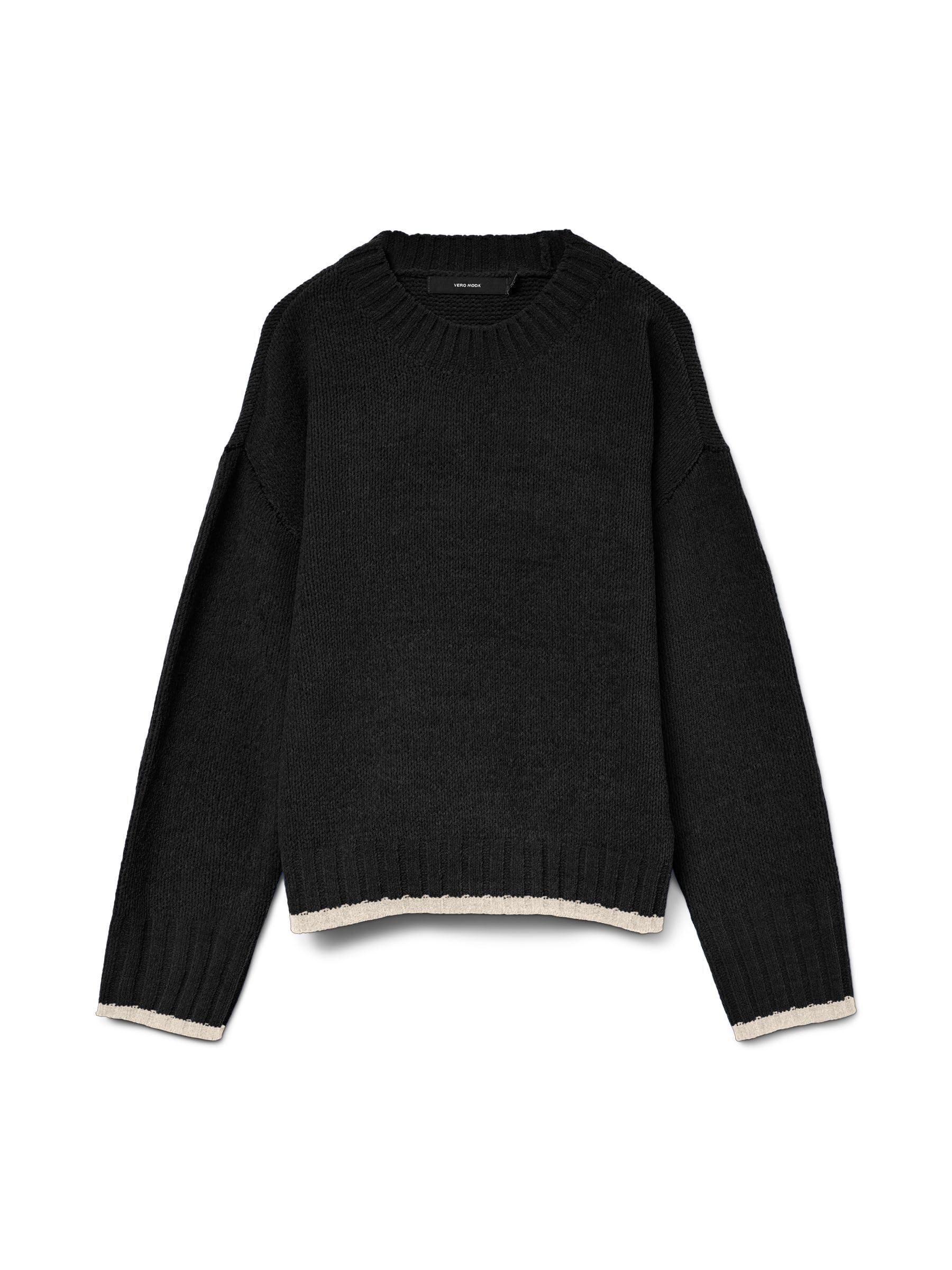VERO MODA Damen Vmshadow Ls O-Neck Pullover Boo