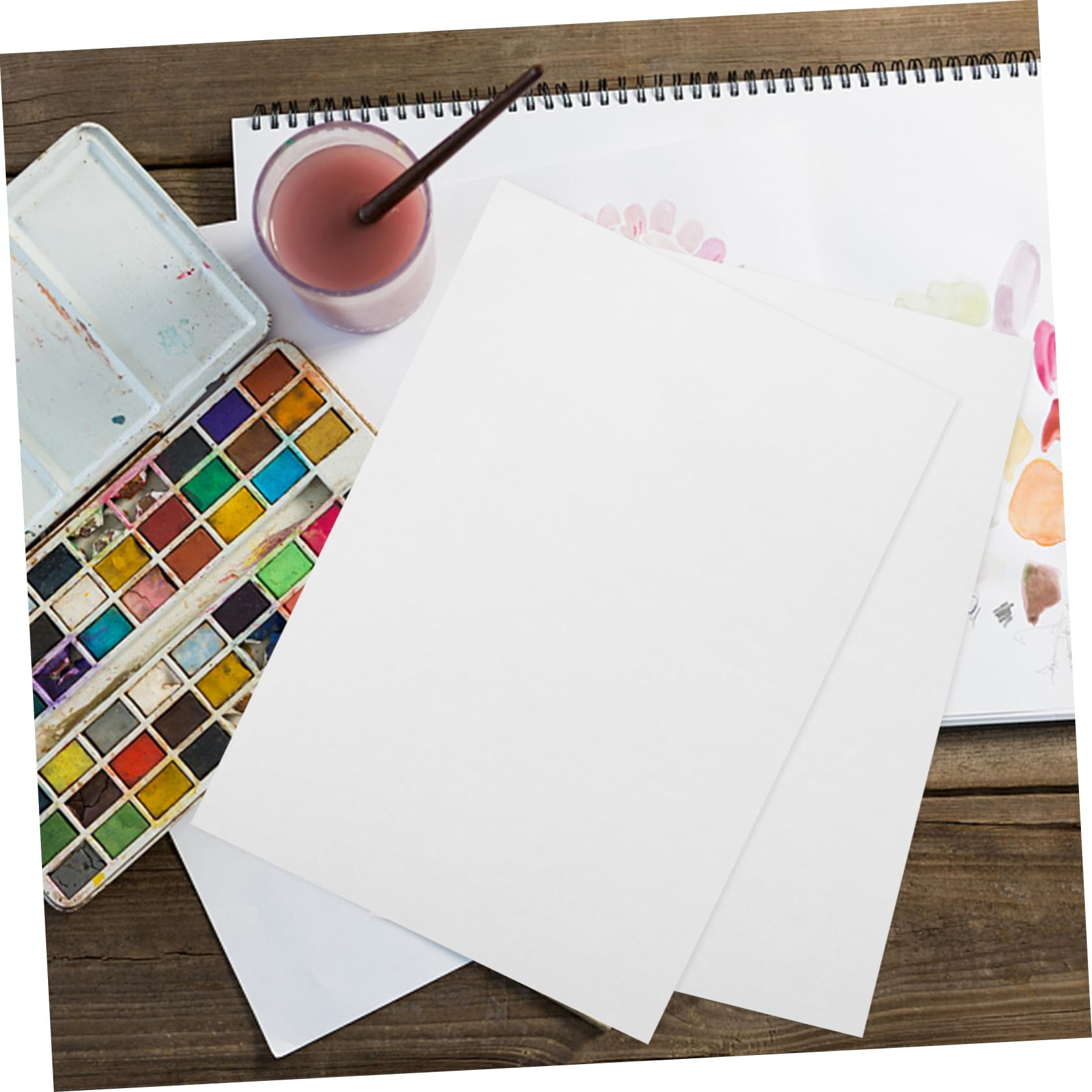 Papier à Dessin Aquarelle pour Artistes, 50 Feuilles, Blanc