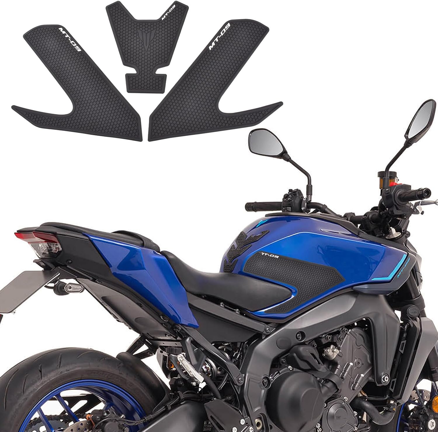for Ya&ma&ha MT09 MT 09 MT-09 2024 2025 2026 Gas Tank Pad Motorcycle Gas Tank Sticker Gas Knee Grip Traction Pad Tankpad