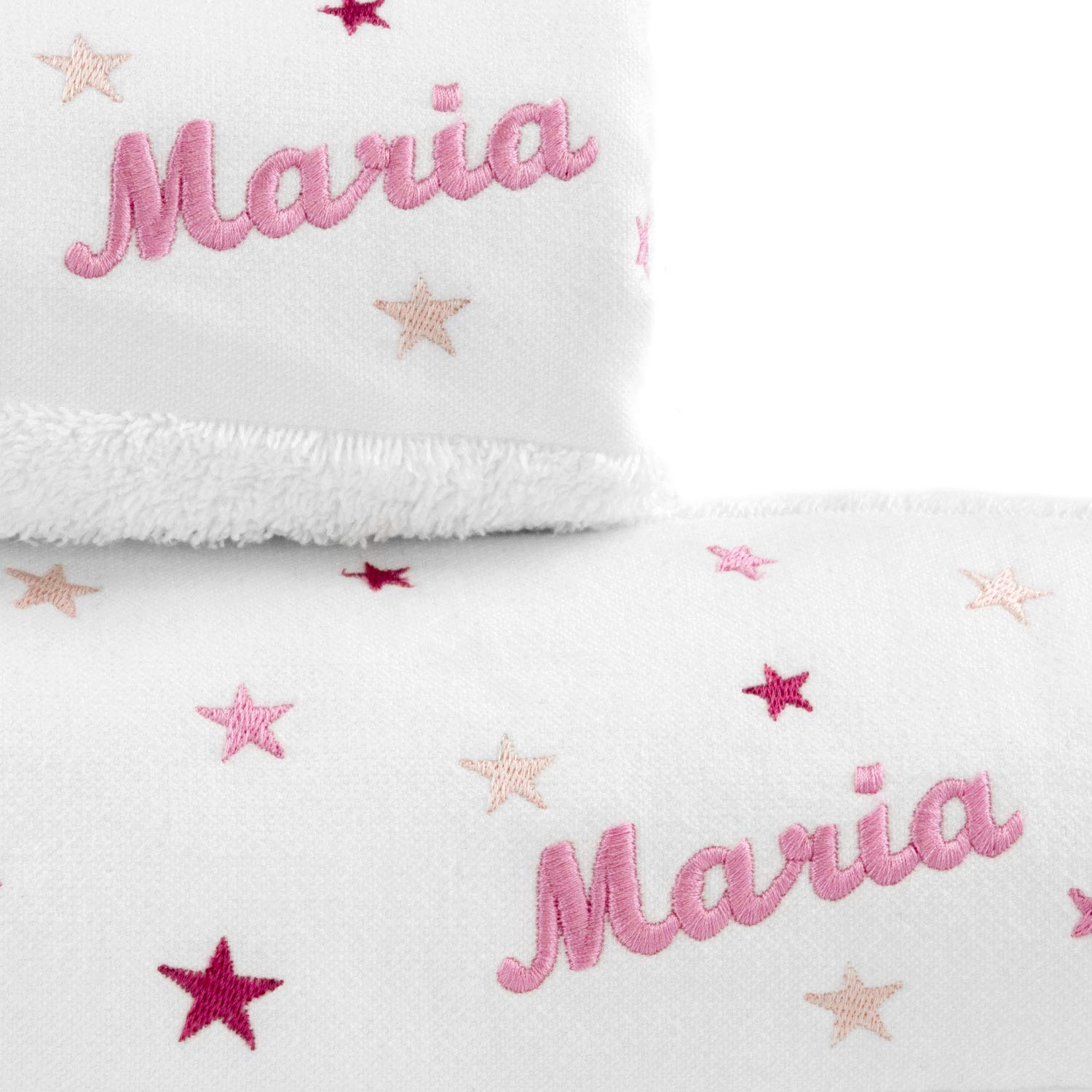 BGEUROPE Juego de toallas de baño personalizadas con estrellas, color rosa