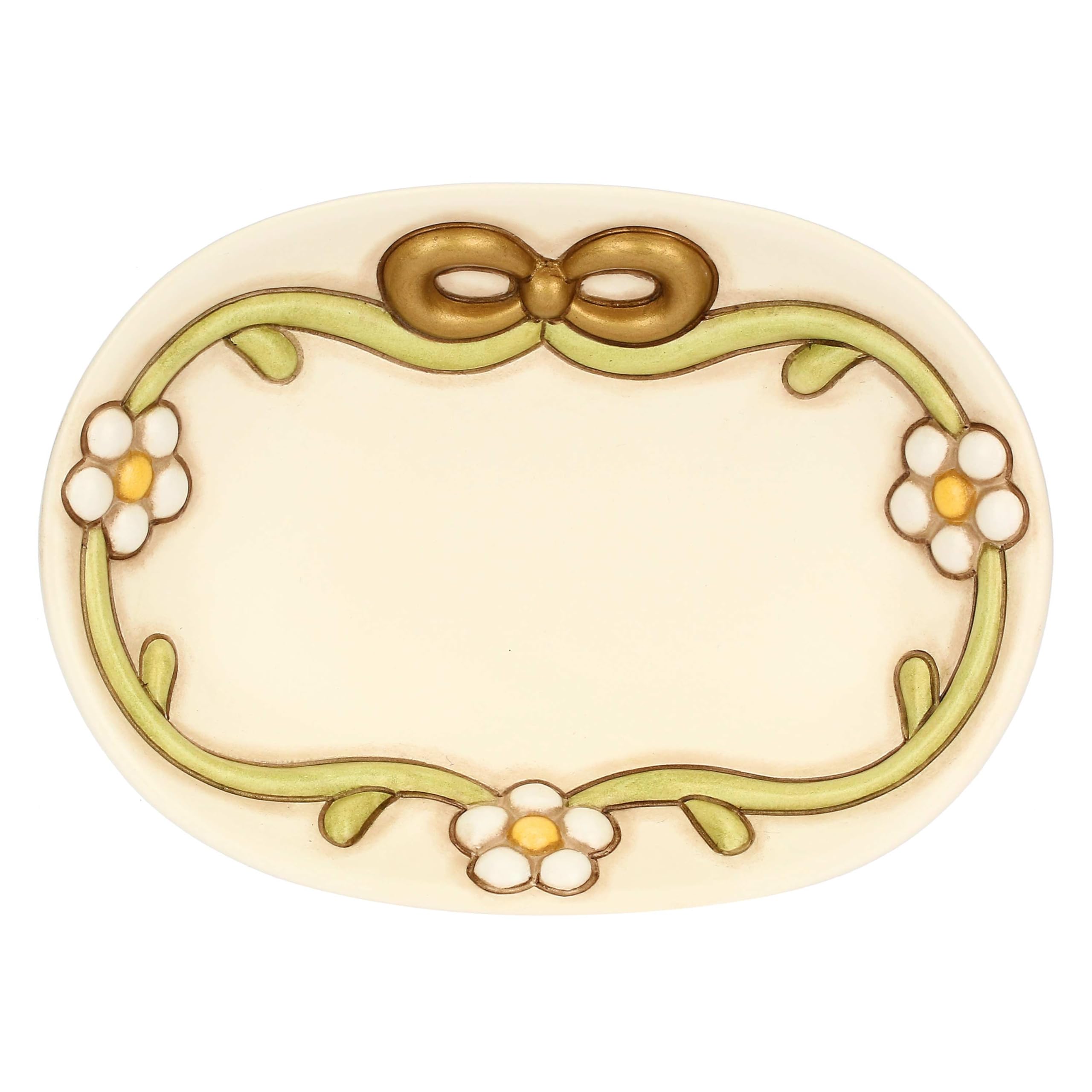 Svuotatasche con margherite e fiocco in ceramica