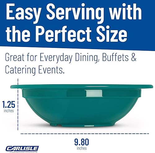 Miniatura 17 de Carlisle FoodService Products Tazón de plástico reutilizable para caldo, cuenco de sopa para el hogar y restaurante, melamina, 8.4 onzas, blanco