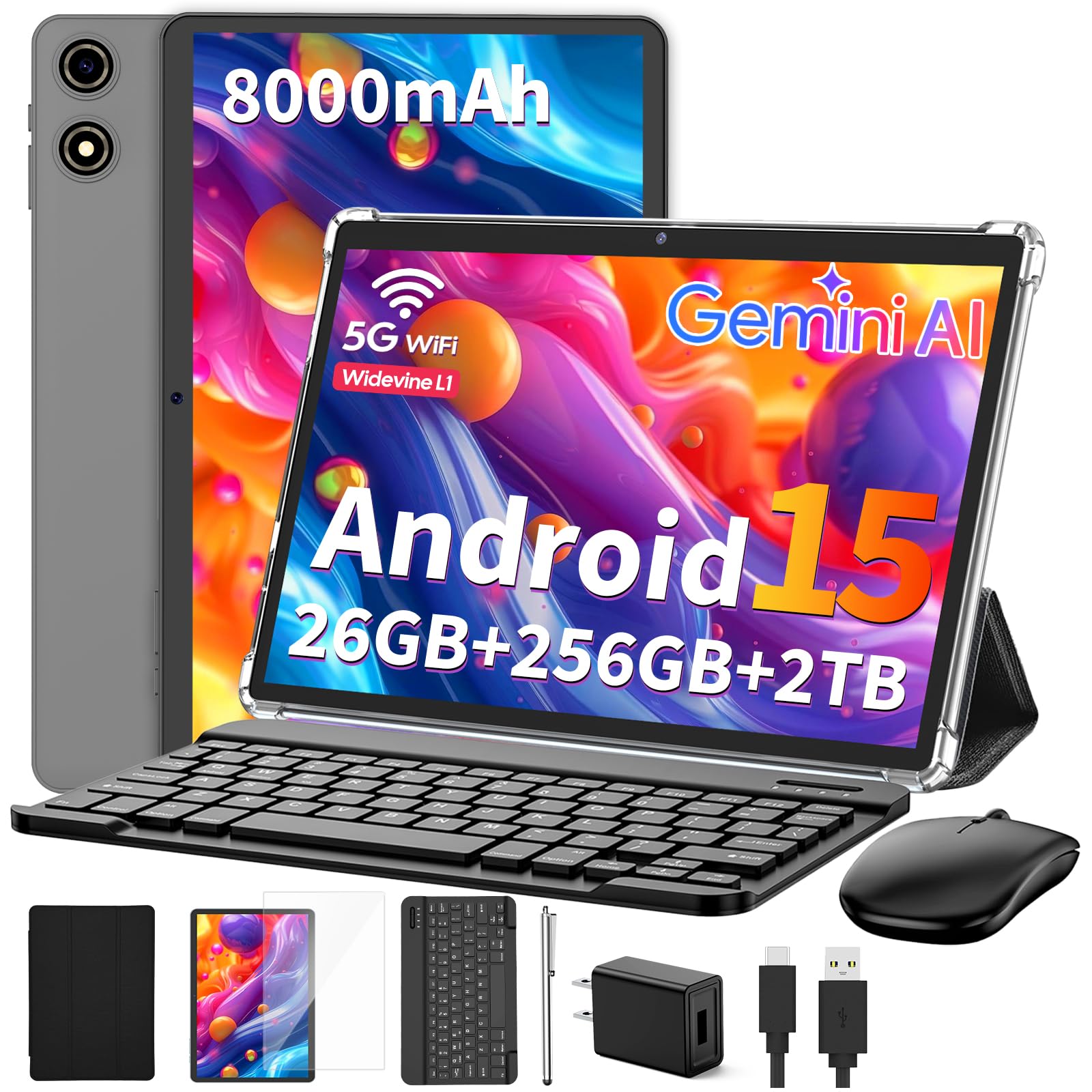 Amazon.com : Suicoey 2026 Tablet with Keyboard, 26GB + 256GB (2TB