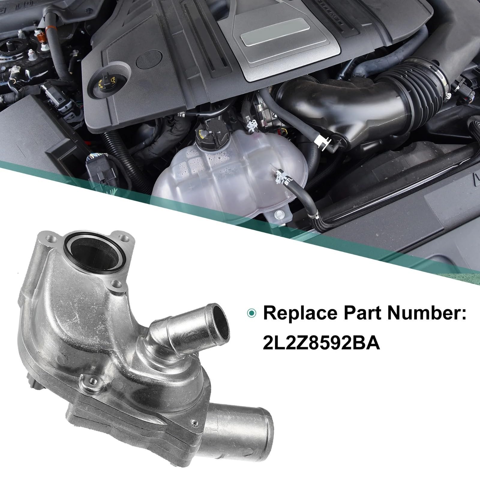 Termostat silnika samochodowego do Explorer Sport 4.0L V6 2001 2002 2003 i Mustang 2005 2006 2007 2008 2009 2L2Z8592BA YU3Z-8A586-AA Termostat Montaż obudowy