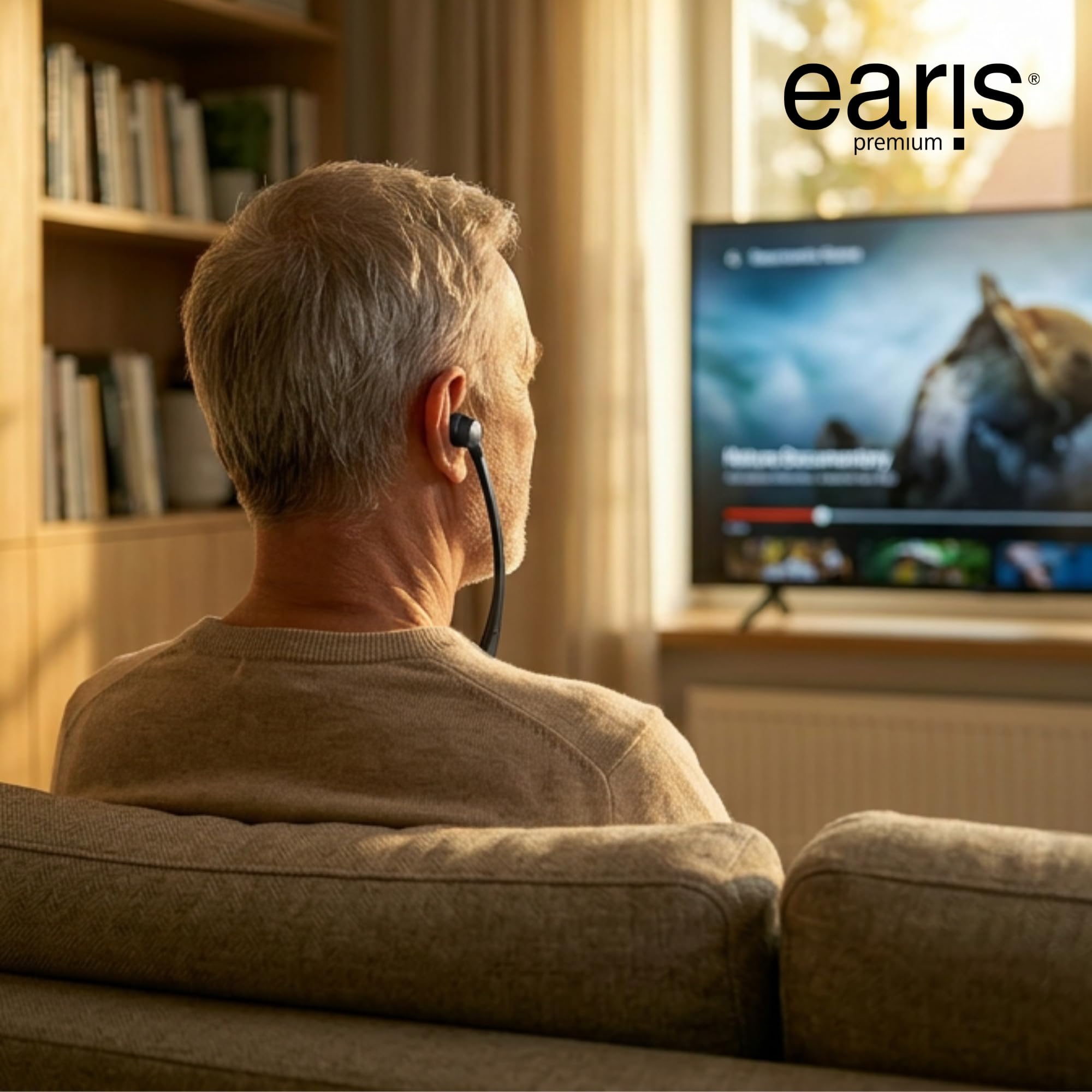 Humantechnik écoute TV Casque stéthoscopique Earis Premium, Amplification d’écoute Jusqu’à 120 DB, Aide auditive