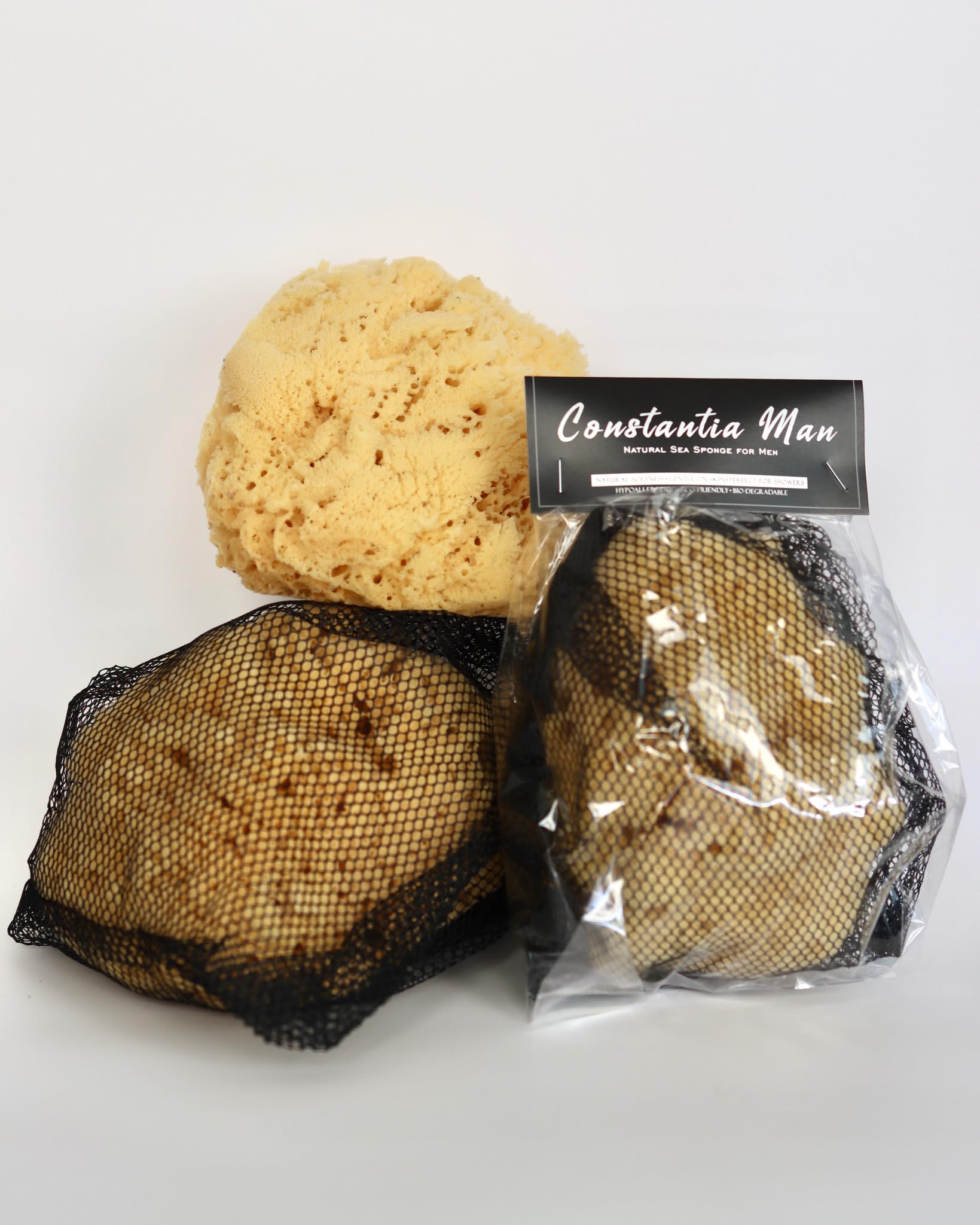 Esponja Real Sea para hombres, extra grande de 6 a 7 pulgadas, totalmente natural, agradable en la piel para una ducha vigorizante, se suministra en..