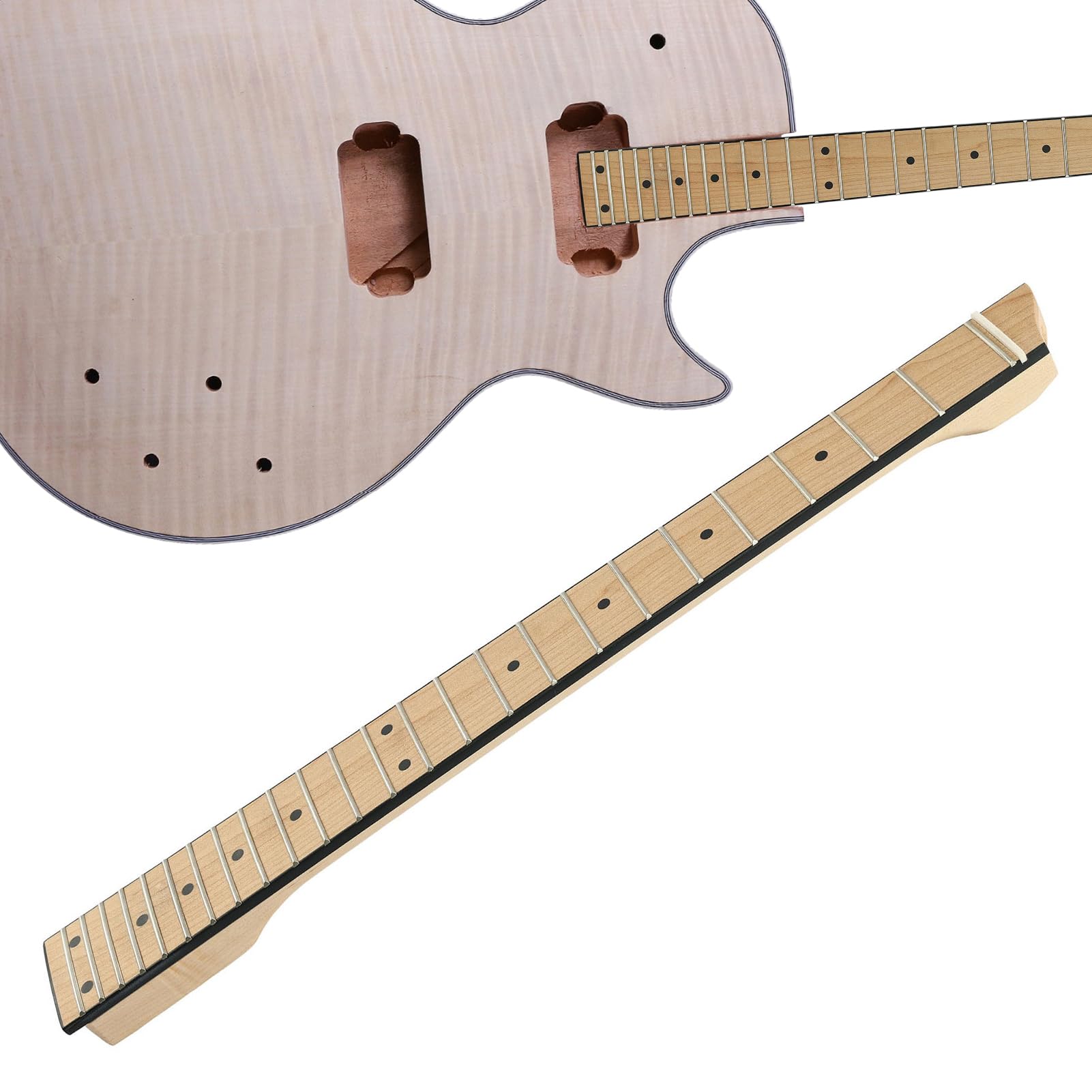 Manico per chitarra elettrica | 25 tasti di ricambio per tastiera in legno | d'acero | 25-Fret Headless Guitàr Néck | Manico in acero palissandro Sostituzione Guitàr in palissandro