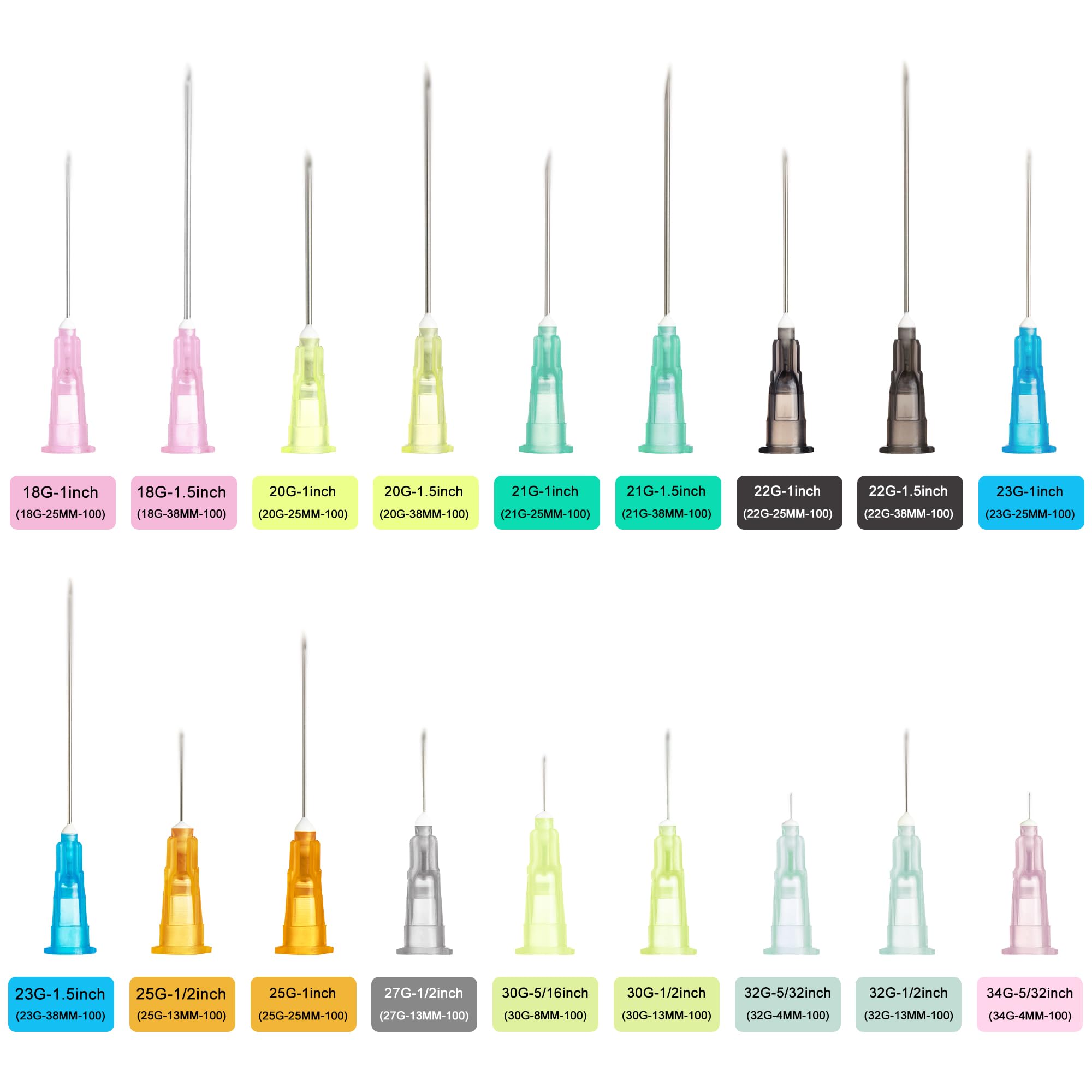 18 Gauge 1.5 Inch Needle 100 Pcs Disposable Luer Lock Tool — Amazon image 6