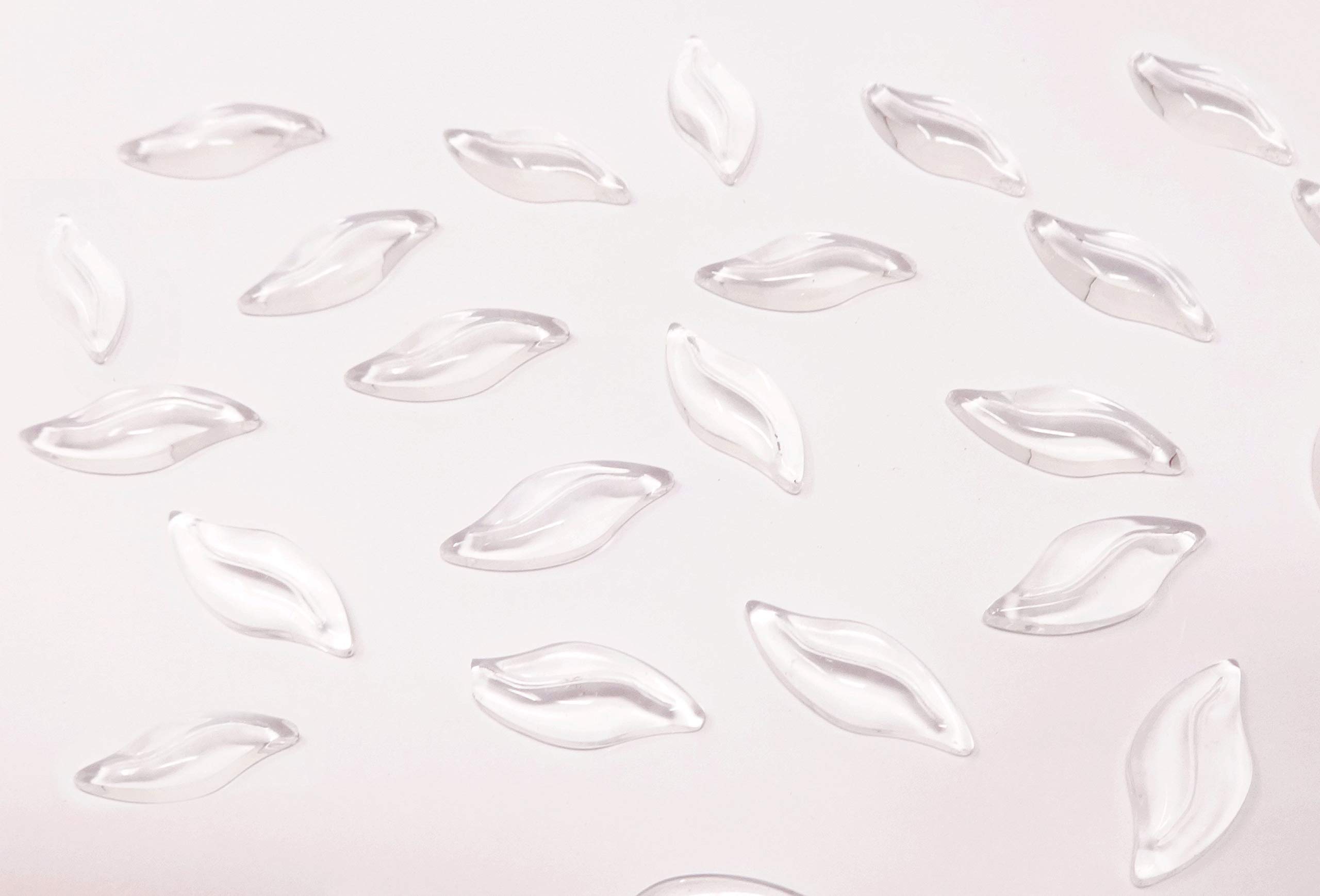 Excel Impex 100% Flat Bottom S Shaped Glass Crystals, Glass Pebbles Glass Gems for Decoration, Making Crafts or Aquarium Decor(25 mm x 10mm x 4mm Size)- Set of 50 | Clear (B07PVMNCNB) Amazon Price History, Amazon Price Tracker