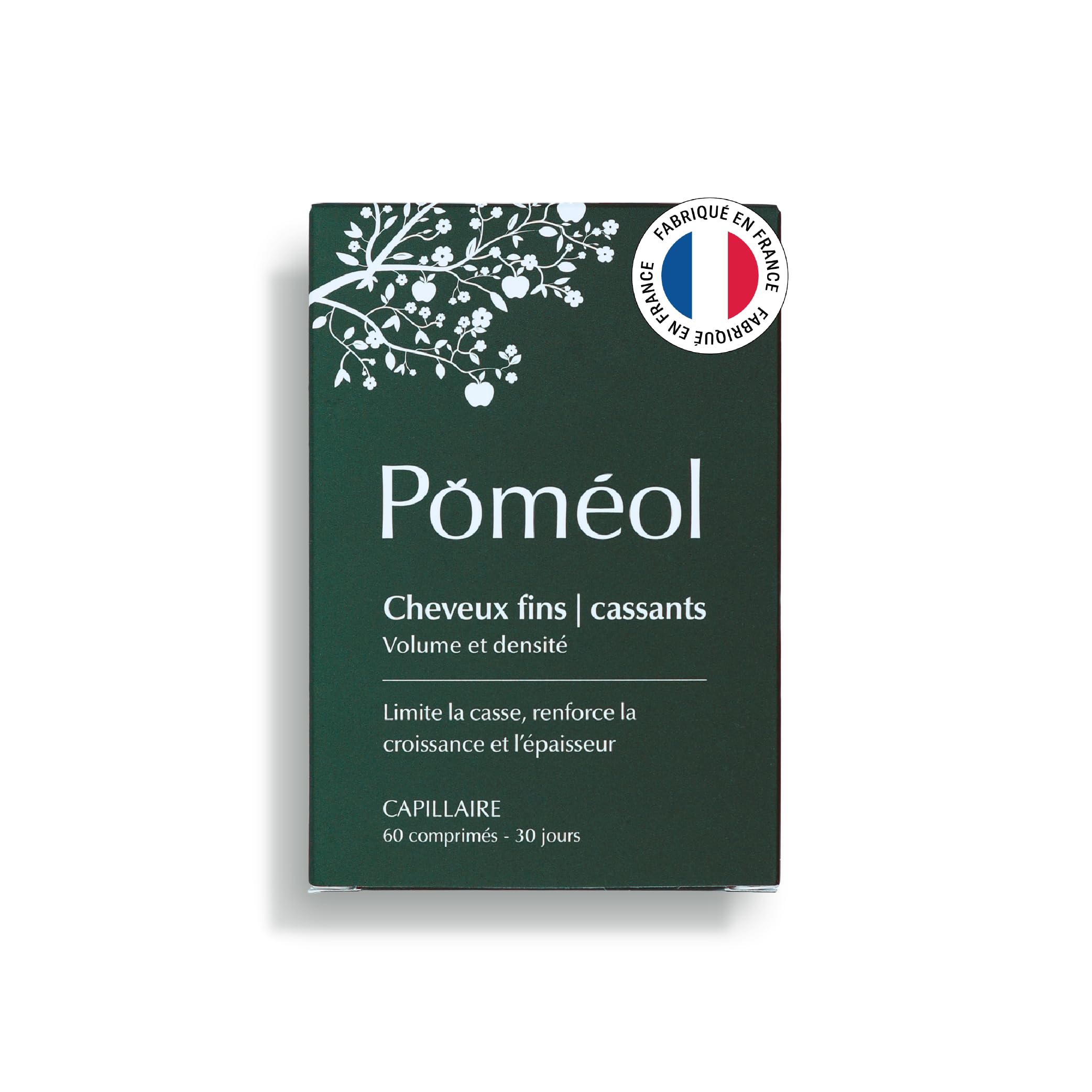 Complément Alimentaire Pousse & Croissance Cheveux Fins | Volume, Densité & Anti-​Casse - Accélère la croissance, Nourrit et Renforce | Keratine, Prêle, Bambou, Roquette, Myrtille | 30 jours |POMÉOL