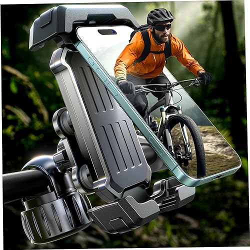 Miniatura 9 de LISEN Soporte para teléfono de bicicleta, antivibración Soporte de teléfono para motocicleta, soporte para teléfono de bicicleta, soporte para