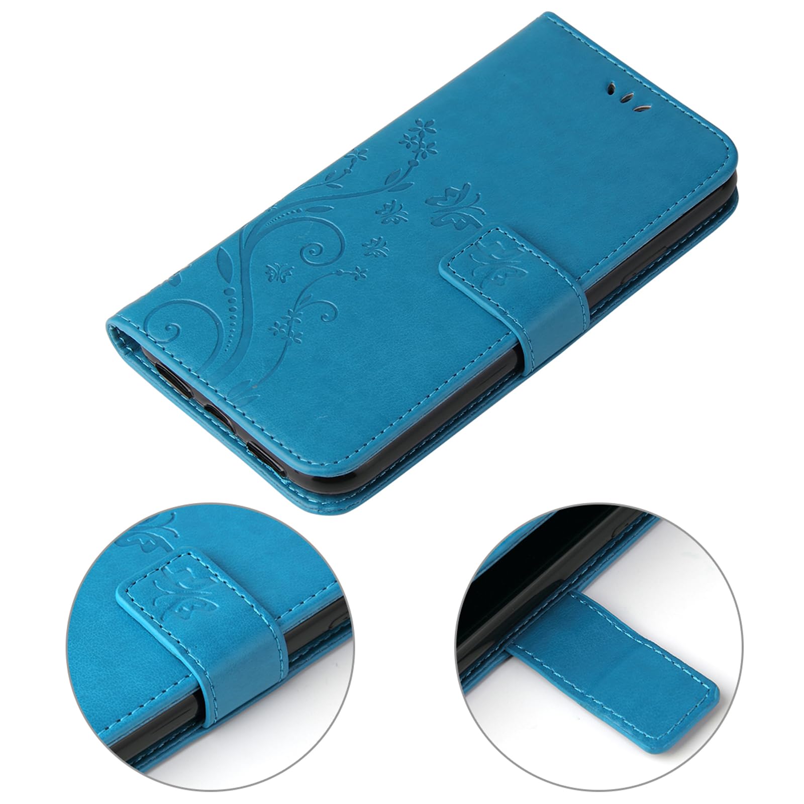 LBH Handyhülle Für Google Pixel 9/9 Pro – Flipcase Mit Blumenmuster, Magnet & Standfunktion
