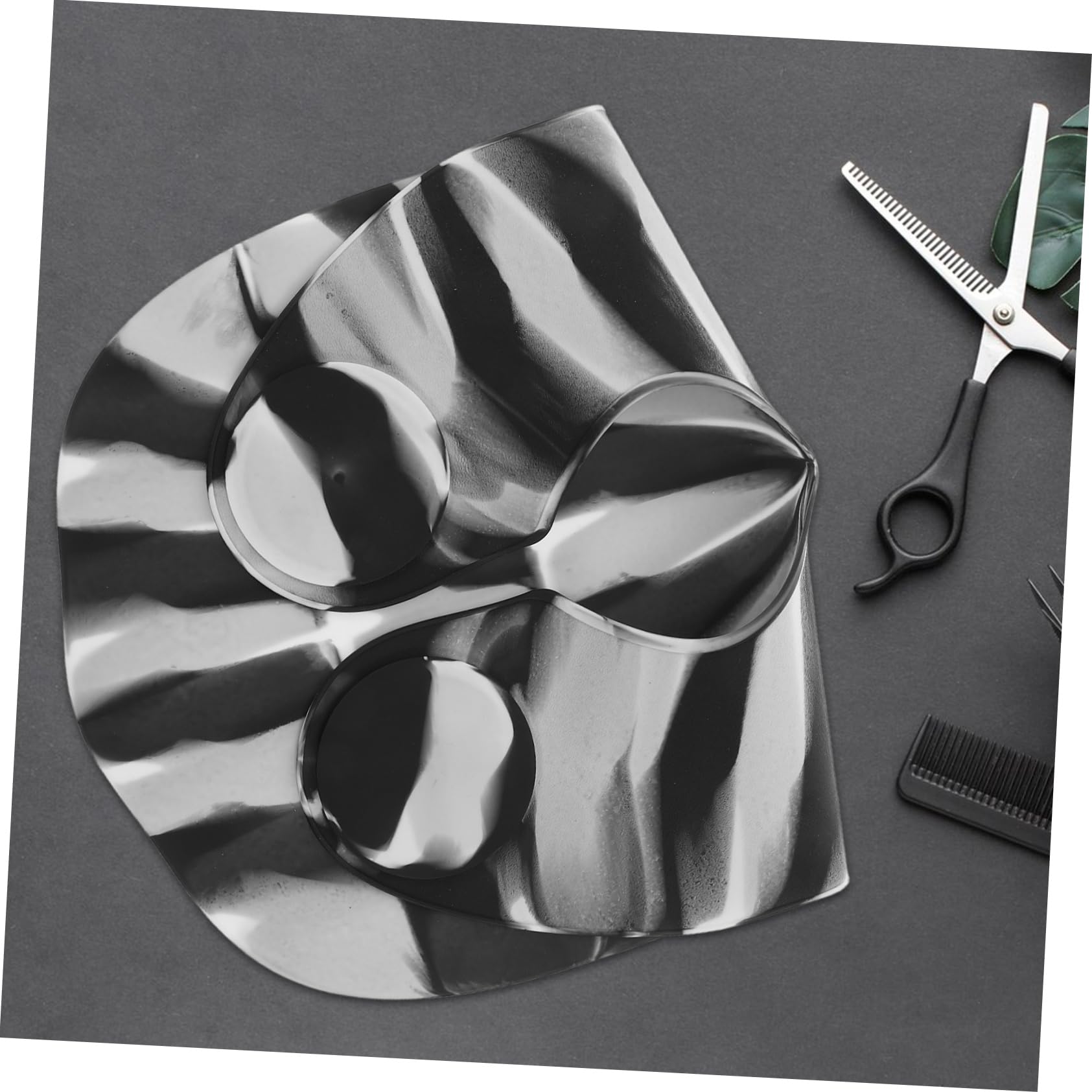 Didiseaon Parrucchiere in Silicone Nero, e Comoda, per Protezione da Chioma Tagliati e Tinture, Uso in Salone e Casa