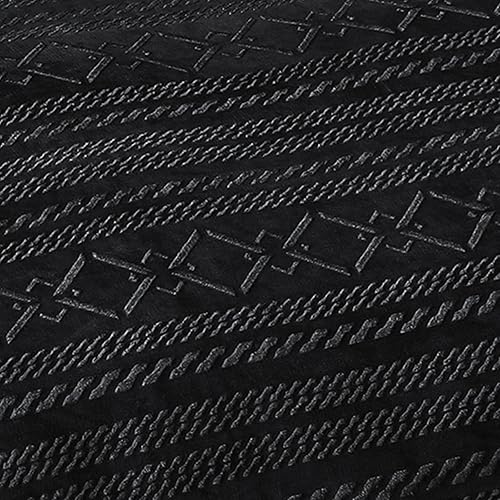 Miniatura 7 de Exclusivo Mezcla Manta de forro polar suave tamaño King para cama, 90 x 104 pulgadas, cálida y mullida, manta de cama de lujo, patrón geométrico