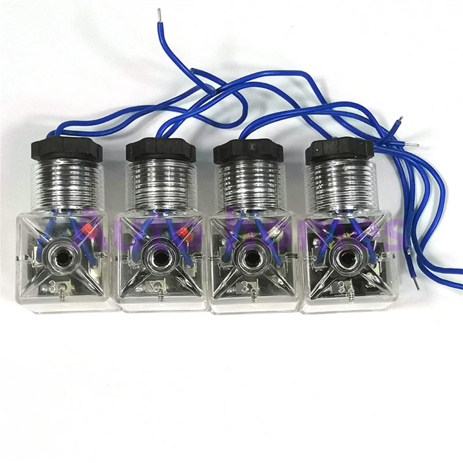 Gniazdo cewki zaworu elektromagnetycznego ze wskaźnikiem napięcia 24V 220V 110V 12V (brązowy, AC220V)