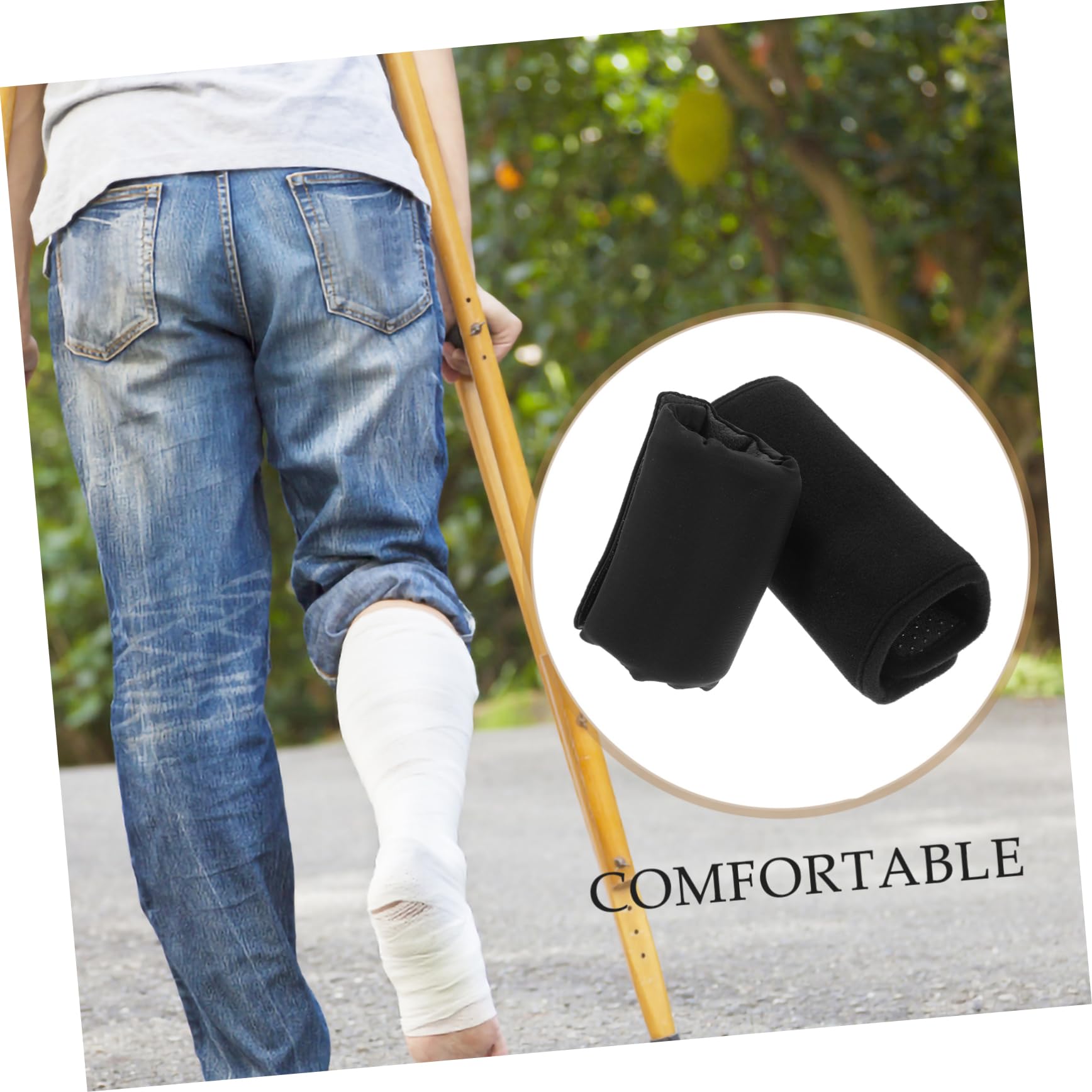 Healeved 2juegos Almohadillas Para Muletas Acolchadas y Suaves Funda Para Axilas y Empuñaduras Accesorios Cómodos y Transpirables Para Muletas