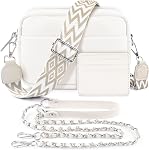 BROTOU Crossbody Bag for Women Leather Handbag & Shoulder Bag with Adjustable Wide Strap, Chain Strap & 3-Slot Card Holder