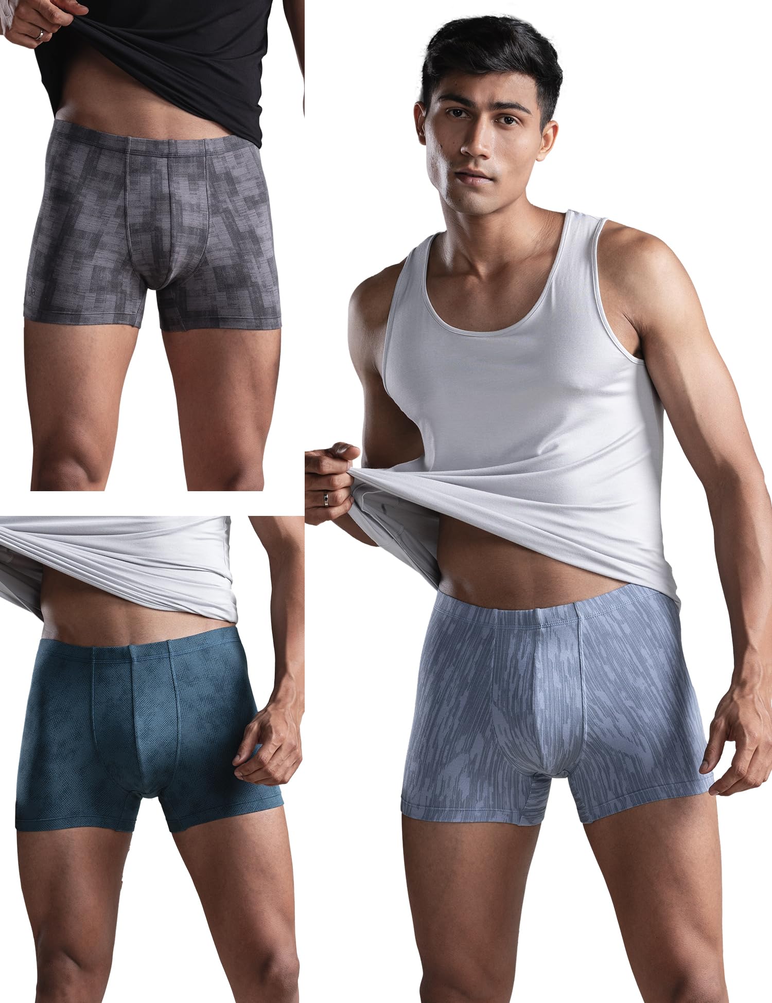 Regular Fit Cotton Blend Printed Frenchie Feelmint Finish Breathable Moisture Wicking Comfortable Microfibre Waistband Stretchable Underwear for Men