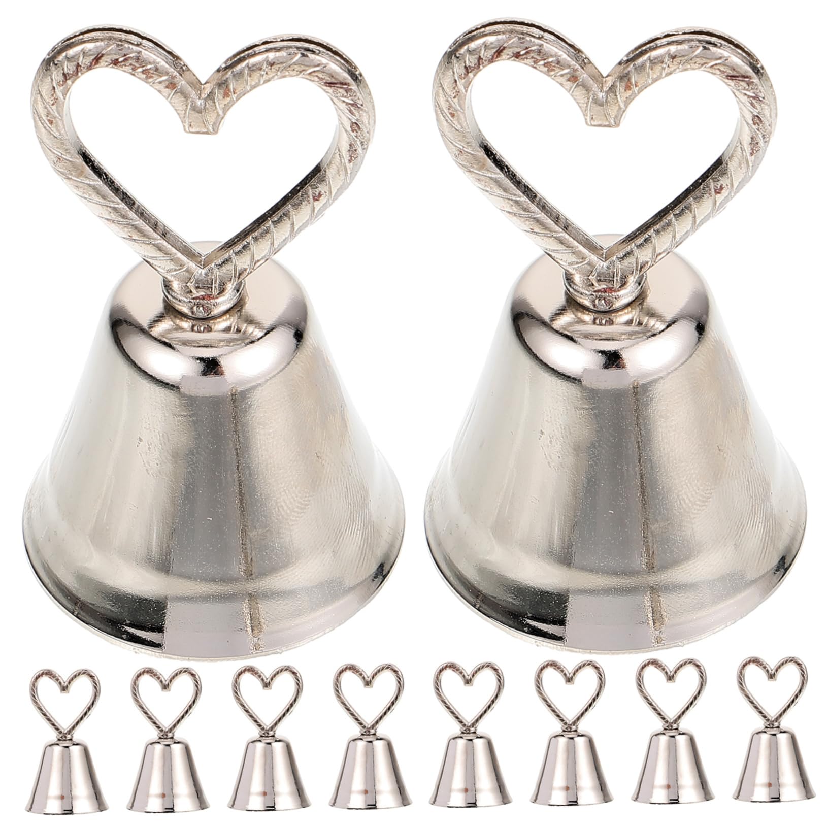 PRETYZOOM 10pcs Photo Holder Menu Sign Holder Note Card Holder Display Folder Handheld Metal, As Shown, 5x3.5cm