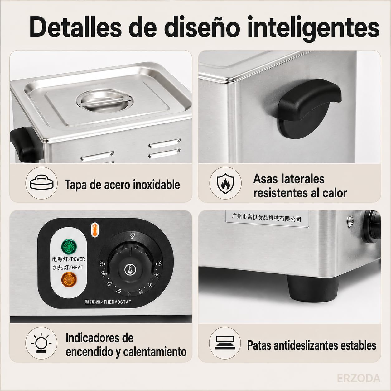 Cocedor de Huevos Eléctrico Profesional 60 Huevos, Acero Inoxidable con Termostato, 2,6 kW, para Cafeterías y Buffets
