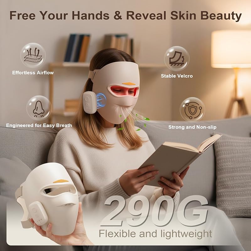 YHYXPO 4D Red Light Therapy Mask for Face,3 Modes Face Mask With 336 LEDs image 6