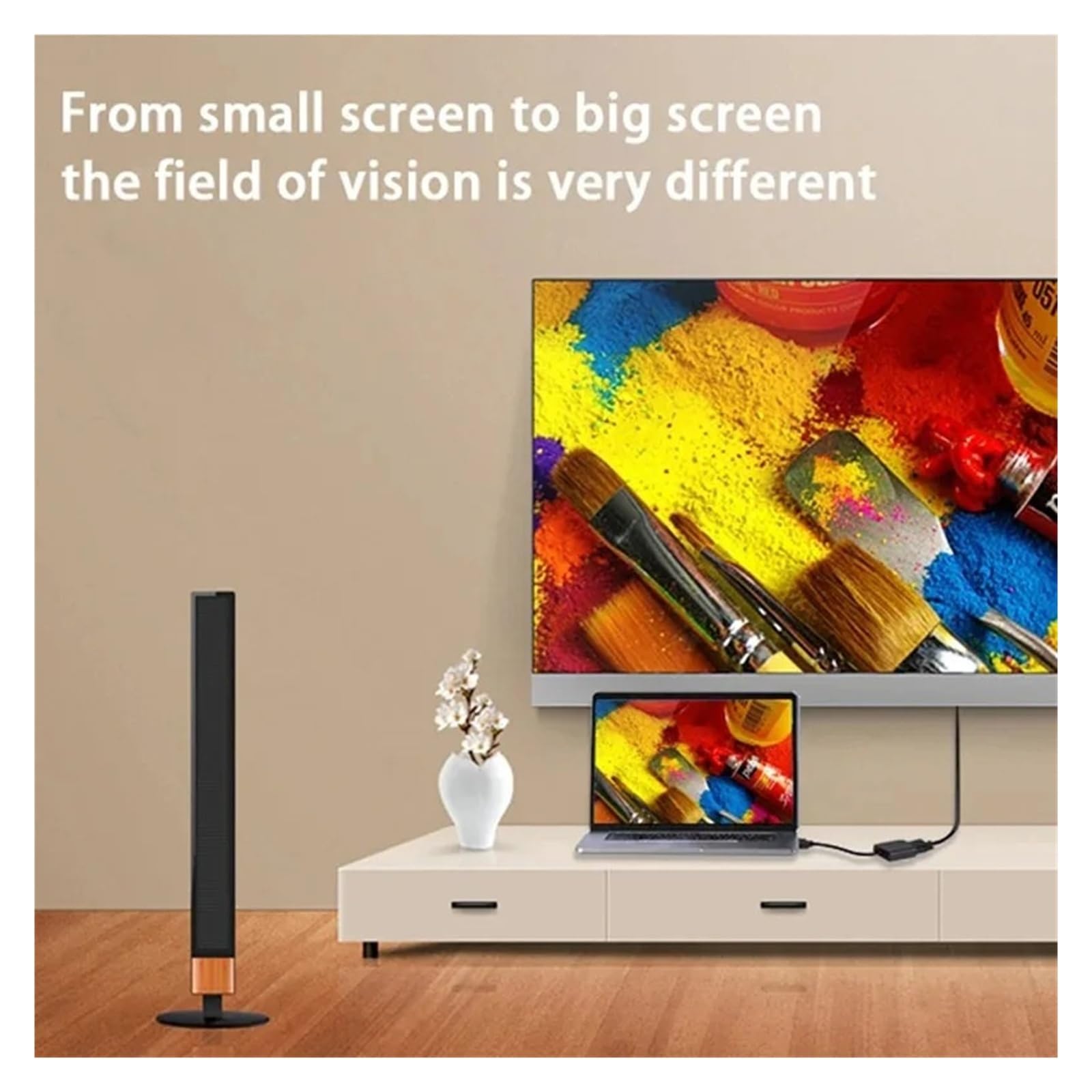 Adattatore da HDMI a VGA 1080P con audio per computer portatile e monitor (nero)